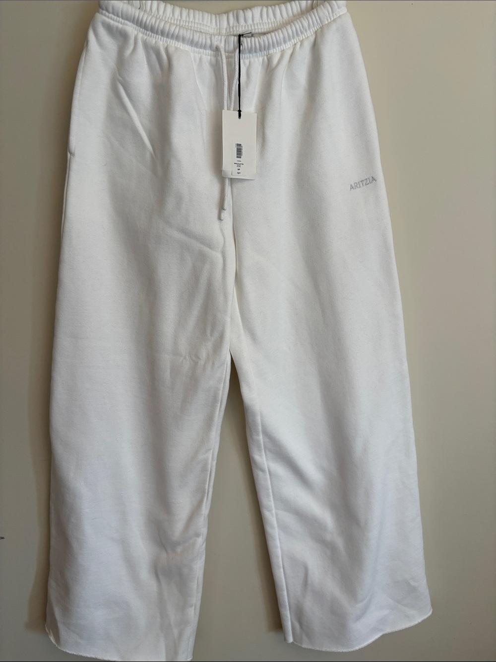 Aritzia White Wide-Leg Lounge Pants